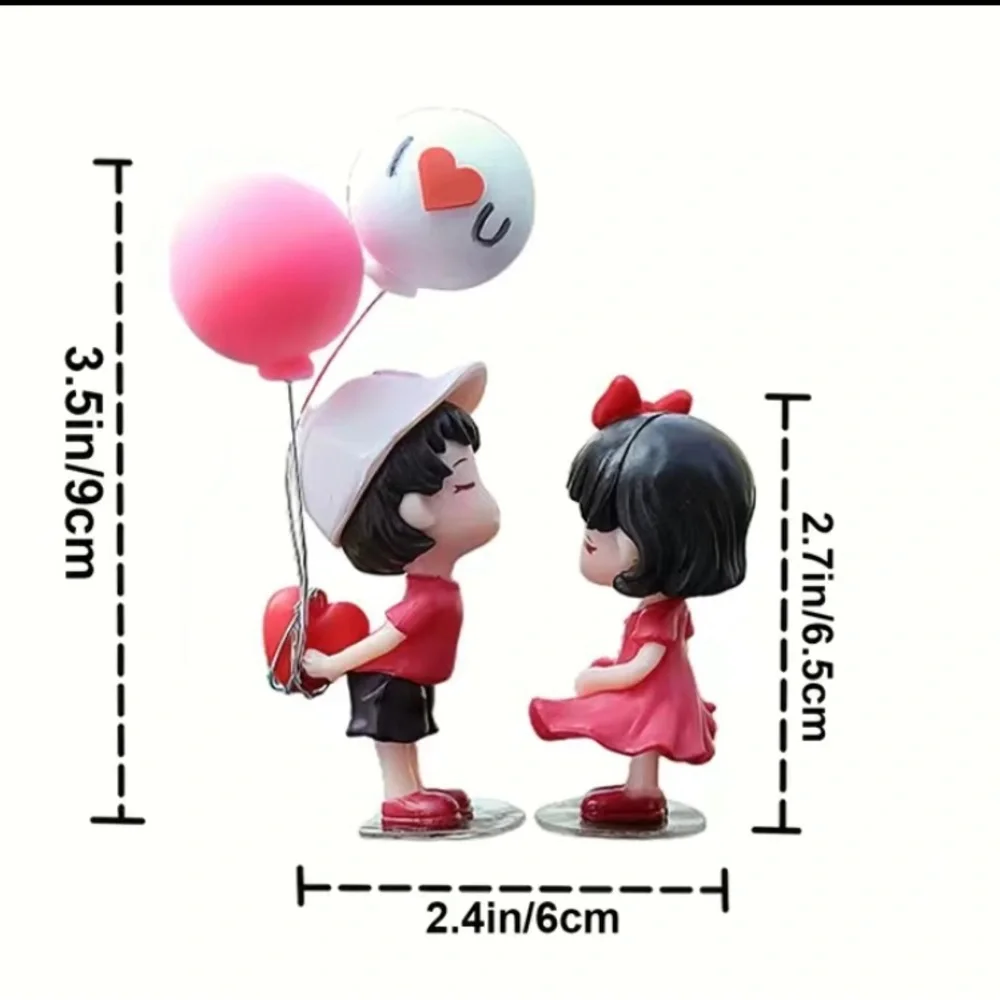 Valentines Day Special Cute Cartoon Couple Car Decor ornaments